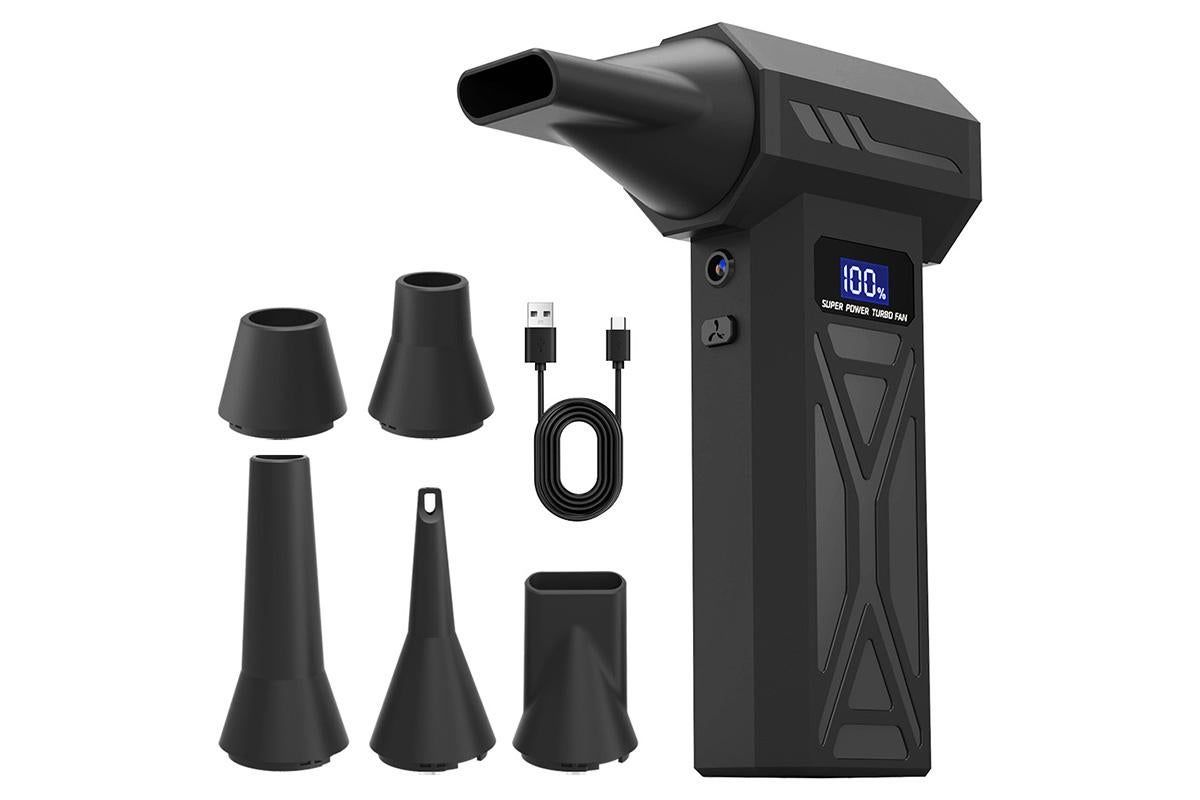 110000RPM Electric Compressed Air Duster Blower Rechargeable 4-Speed V1263-JX-7174