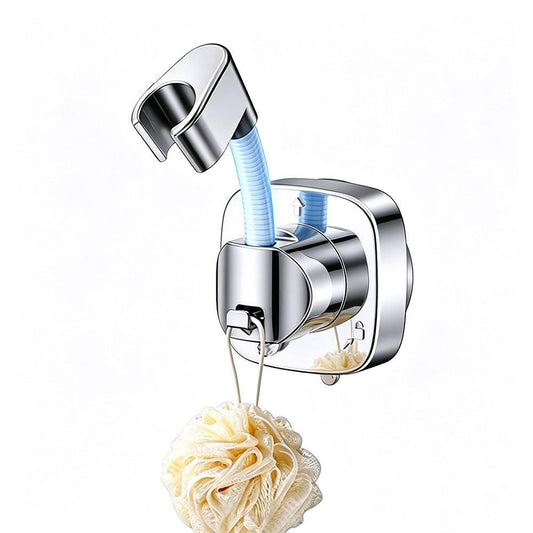 360 Degree Rotation Shower Head Holder with Suction Cup for Bathroom Bathtub Rental Hotel Silver V1263-JX-7176-1