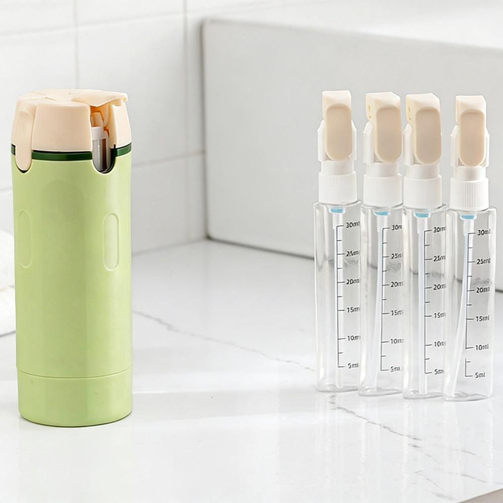 4 in 1 Travel Bottles Dispenser for Shampoo Lotion Green V1263-JX-7178-1