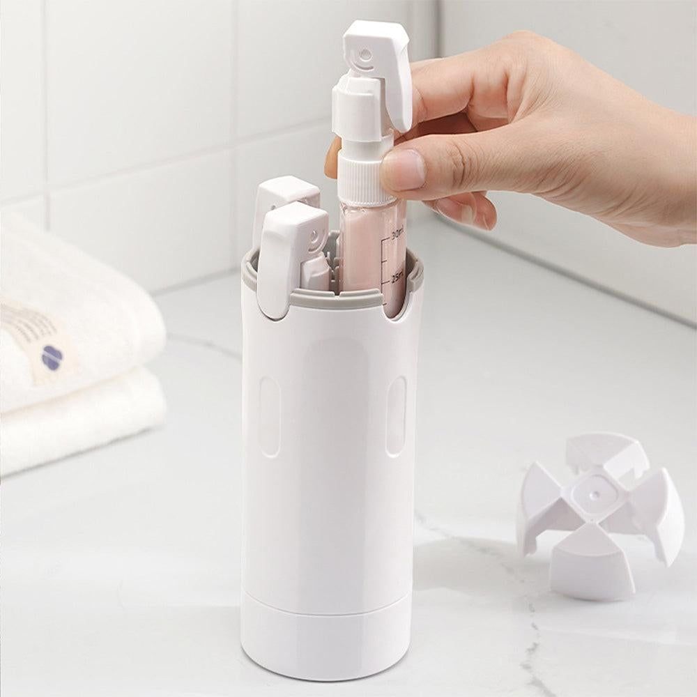 4 in 1 Travel Bottles Dispenser for Shampoo Lotion White V1263-JX-7178-2