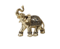 Eye-catching Elephant Figurine Fine Symbol Resin Elegant Elephant Trunk Sculpture for Home-Golden S V1263-JX-718