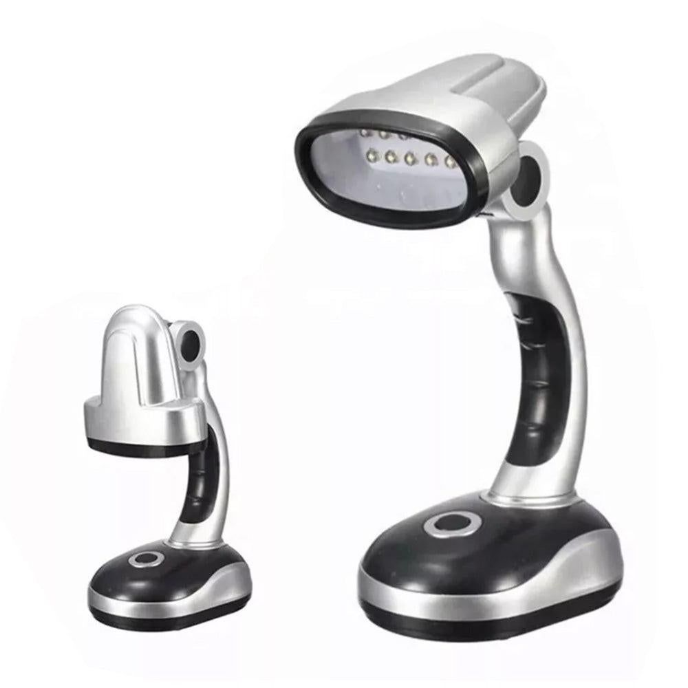 12 LEDs Desk Lamp Portable Battery Operated Reading USB Powered Work Table Light V1263-JX-7180