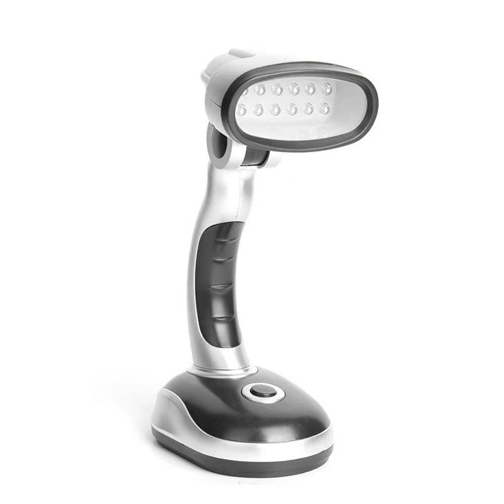12 LEDs Desk Lamp Portable Battery Operated Reading USB Powered Work Table Light V1263-JX-7180