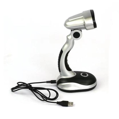 12 LEDs Desk Lamp Portable Battery Operated Reading USB Powered Work Table Light V1263-JX-7180