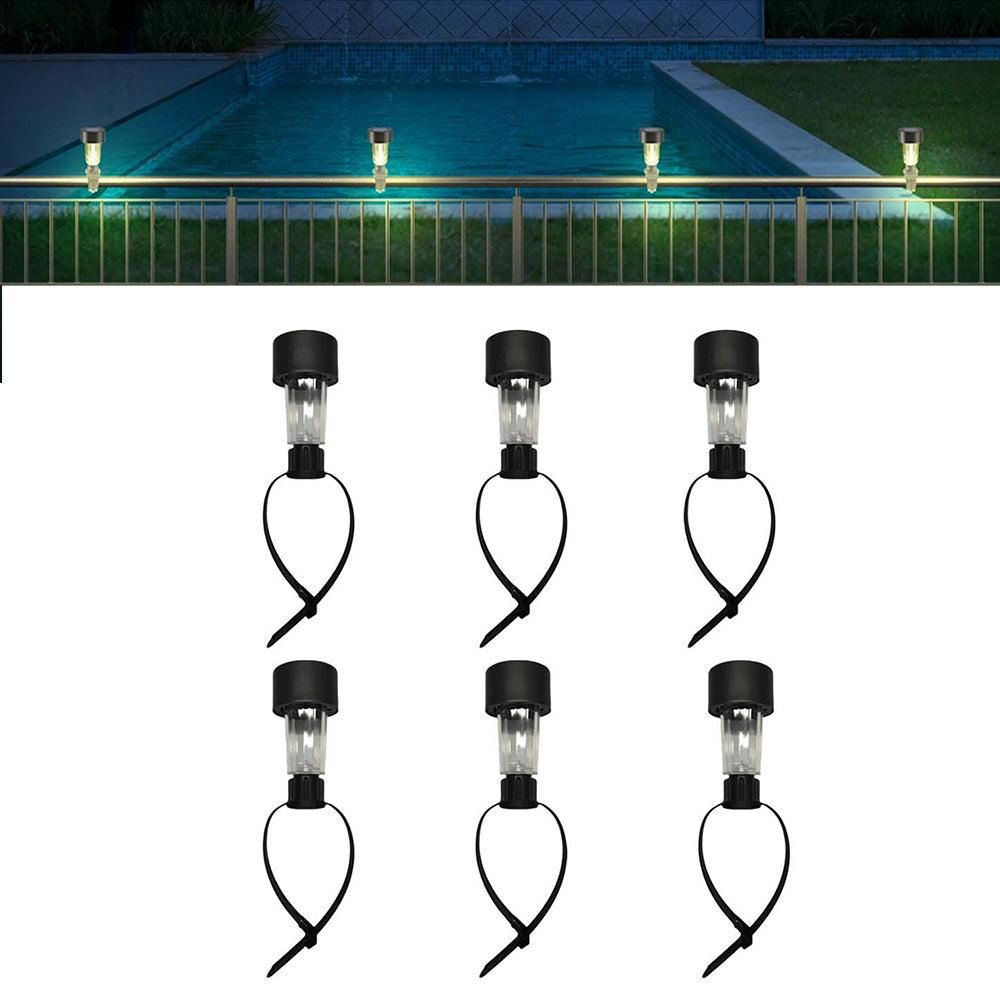 12Pcs Solar Pool Lights for Framed Above Ground Pools Outdoor Swimming Pool Enclosure Lighting Decor V1263-JX-7181
