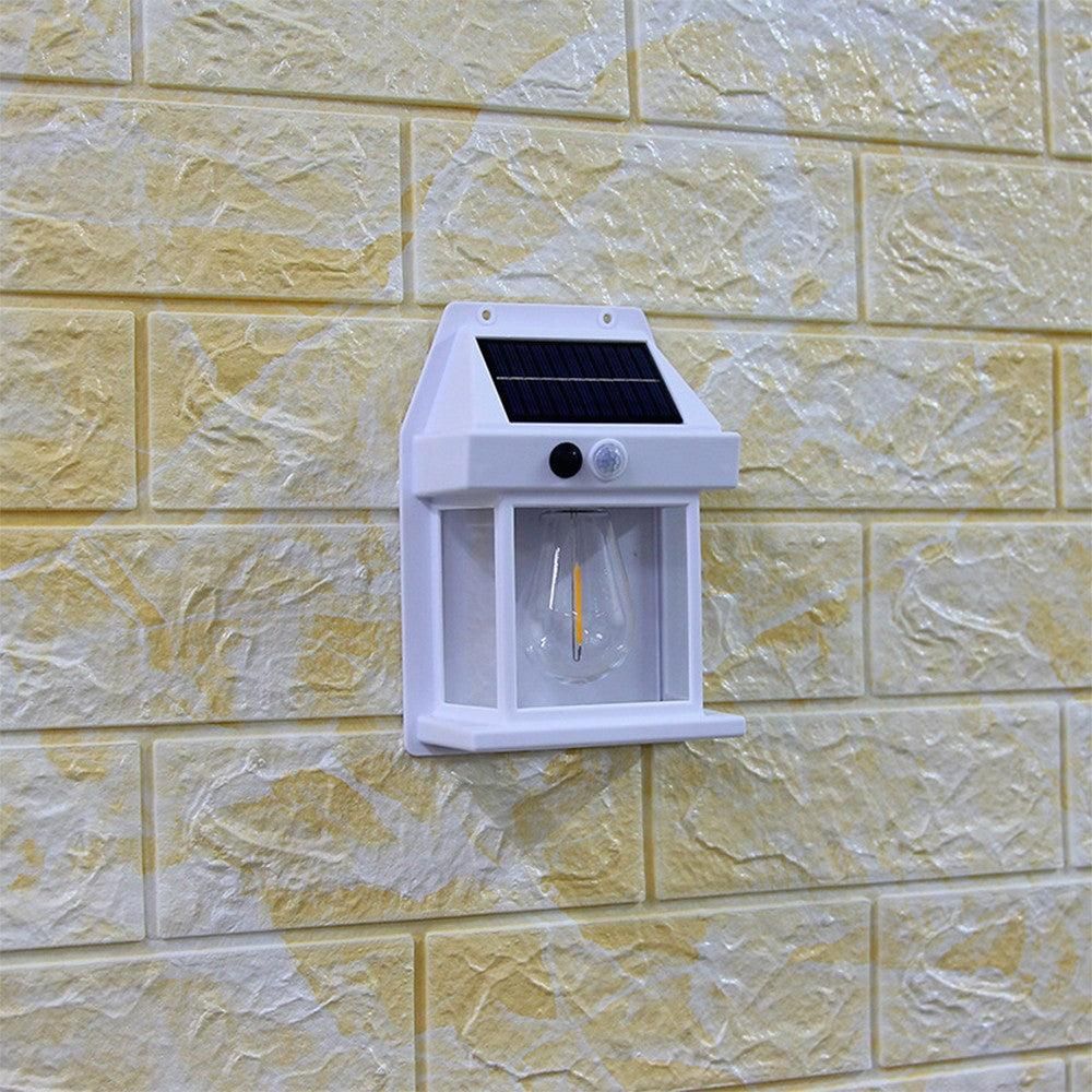 2Pcs 3 Modes Solar Wall Lights Stair Light for Garden Yard Outdoor White V1263-JX-7183