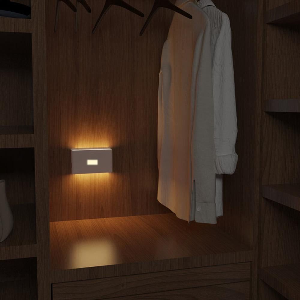 2Pcs Rechargeable LED Motion Sensor Night Light Cabinet Closet Stair Wall Lamps V1263-JX-7184