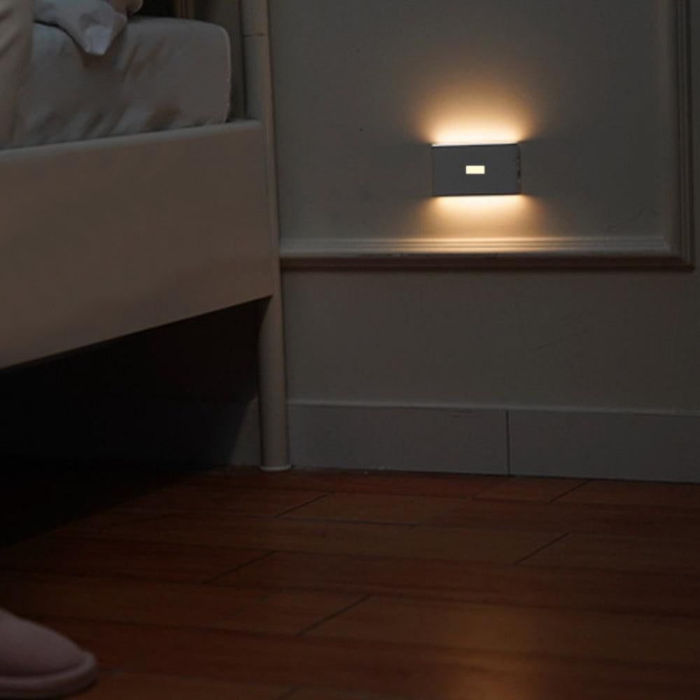 2Pcs Rechargeable LED Motion Sensor Night Light Cabinet Closet Stair Wall Lamps V1263-JX-7184