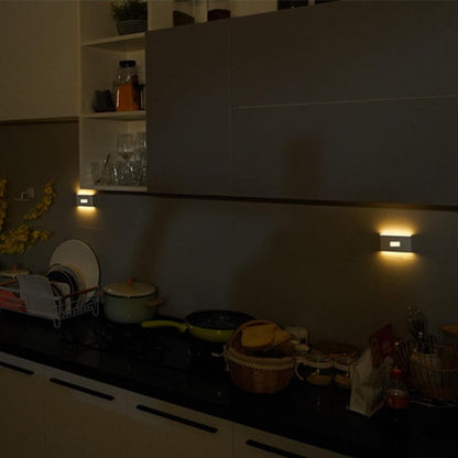 2Pcs Rechargeable LED Motion Sensor Night Light Cabinet Closet Stair Wall Lamps V1263-JX-7184