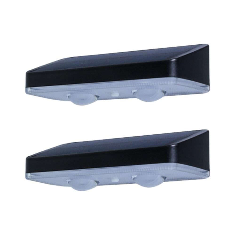 2Pcs Solar Fence Wall Lights Outdoor Deck Lights Step Light Garden Decor V1263-JX-7186