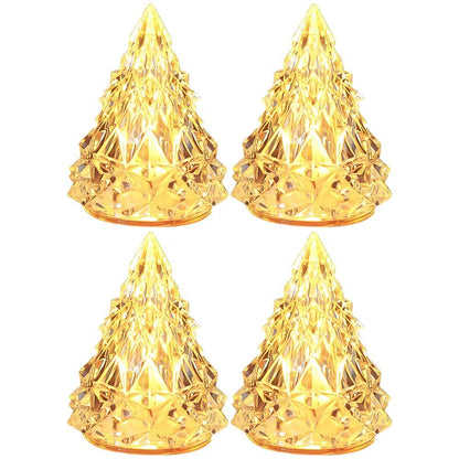 4Pcs Iceberg Shape Table Lamp Battery Powered Pyramid Decorative Night Lamp Home Decor V1263-JX-7188