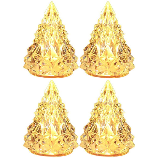 4Pcs Iceberg Shape Table Lamp Battery Powered Pyramid Decorative Night Lamp Home Decor V1263-JX-7188