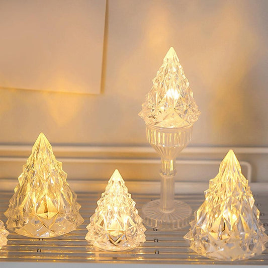 4Pcs Iceberg Shape Table Lamp Battery Powered Pyramid Decorative Night Lamp Home Decor V1263-JX-7188
