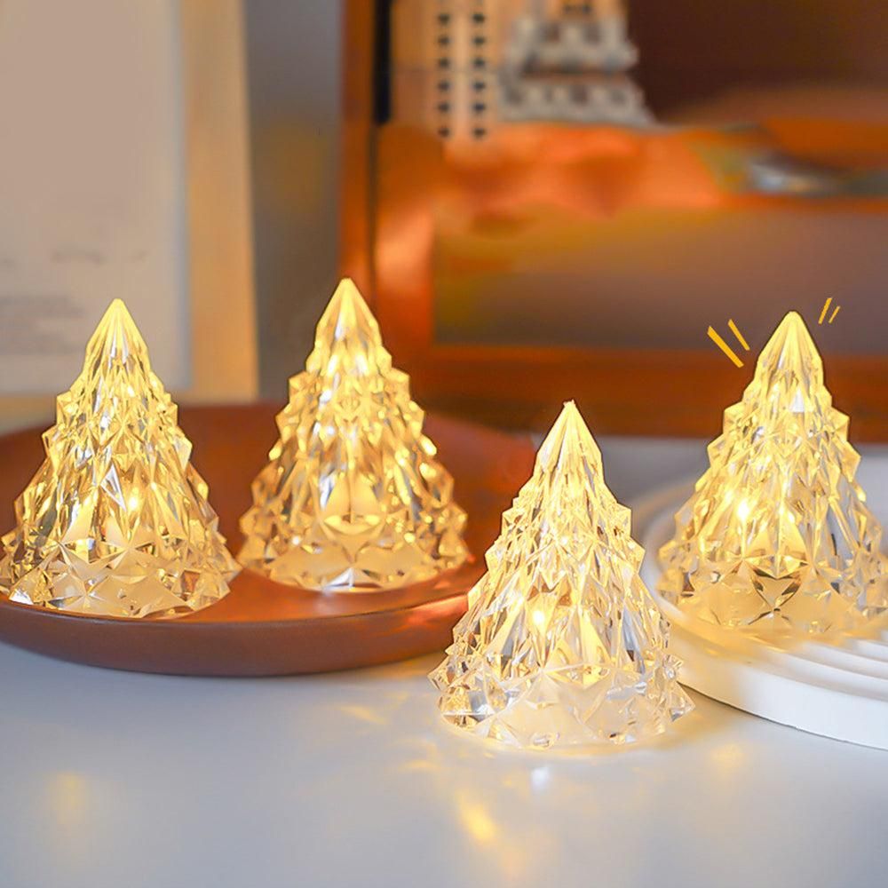4Pcs Iceberg Shape Table Lamp Battery Powered Pyramid Decorative Night Lamp Home Decor V1263-JX-7188