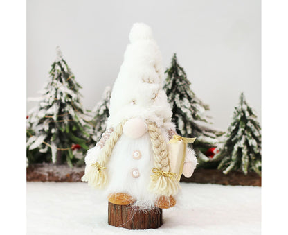 Luminous Faceless Xmas Doll-White V1263-JX-719