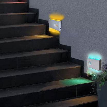 4Pcs Motion Sensor Night Lights for Stairs Indoor Hallway Stairway Bathroom RGB V1263-JX-7190