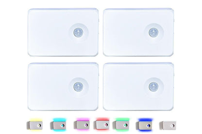 4Pcs Motion Sensor Night Lights for Stairs Indoor Hallway Stairway Bathroom RGB V1263-JX-7190