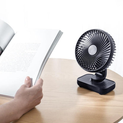 4-Speed Air Circulator Desk Fan Rechargeable Quiet Table Fan for Home Office Dorm Dark Blue V1263-JX-7191-1