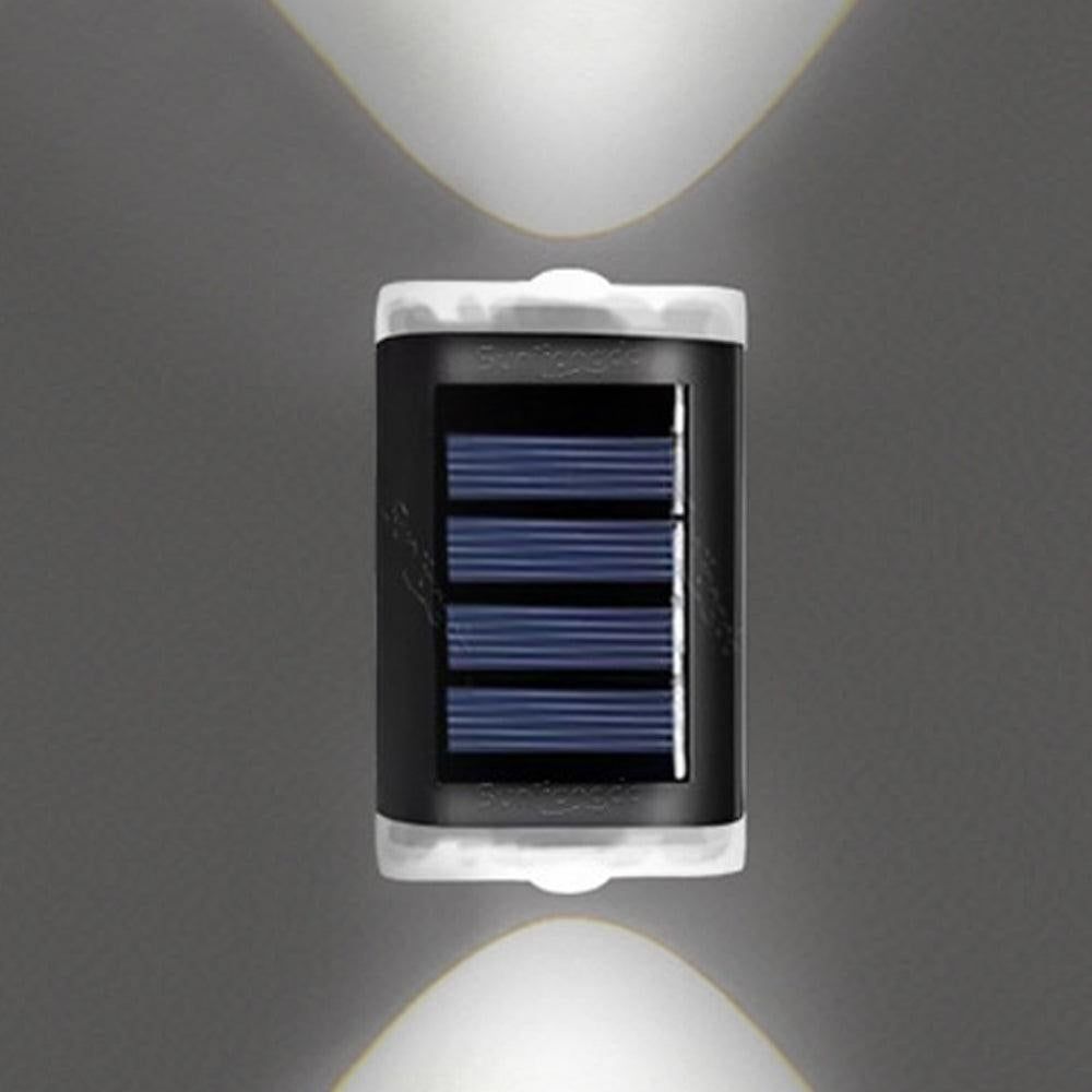 4Pcs Solar Wall Lights Garden Fence LED Lights Outdoor Yard White Light V1263-JX-7192