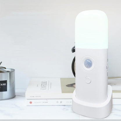 Dimmable Motion Sensor Night Light Rechargeable Nightlight with 5 Brightness Levels White V1263-JX-7193