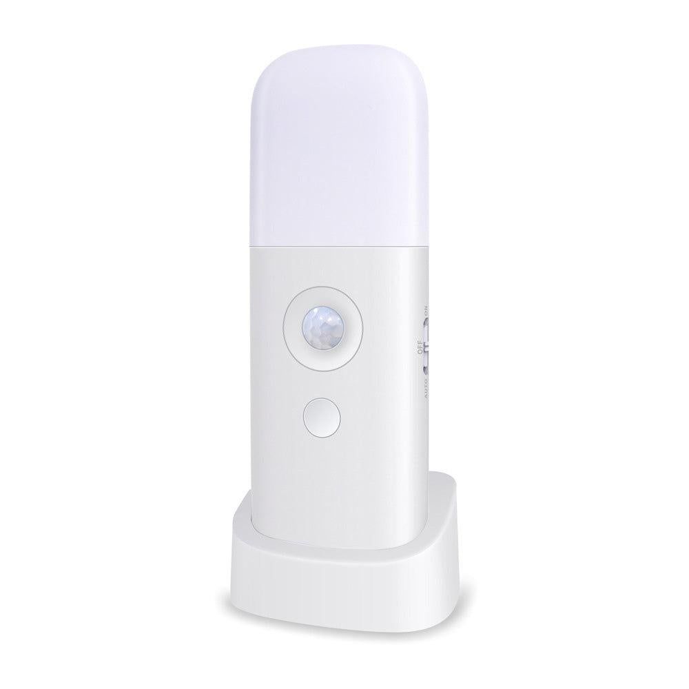 Dimmable Motion Sensor Night Light Rechargeable Nightlight with 5 Brightness Levels White V1263-JX-7193