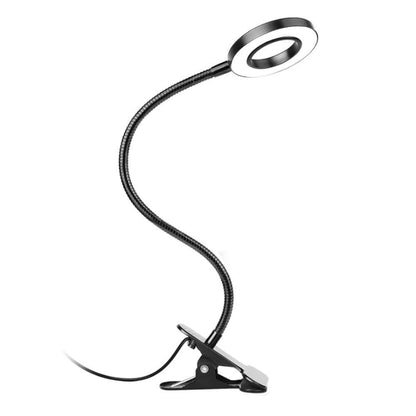 Dimmable USB Desk Lamp 3 Color Modes Flexible Gooseneck Reading Light with Clamp Black V1263-JX-7194-2