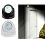 Set of 2Pcs Rotatable Battery Operated Motion Sensor Light -White and Black V1263-JX-7197-1