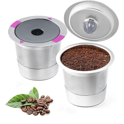 2 PCS Stainless Steel Coffee Filter Pods Compatible with Keurig 1.0/2.0 V1263-JX-7200