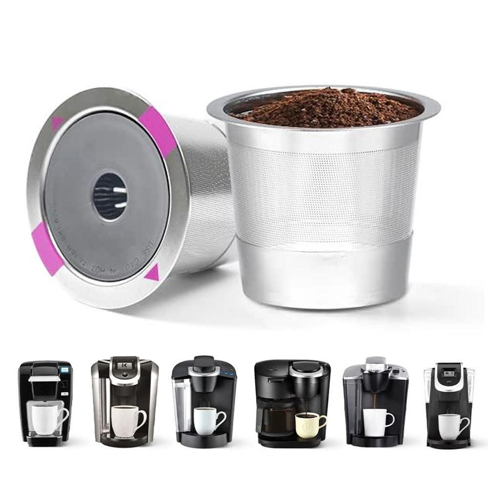 2 PCS Stainless Steel Coffee Filter Pods Compatible with Keurig 1.0/2.0 V1263-JX-7200