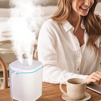 2L USB Double Spray Humidifiers with Colorful Light Cool Mist Ultrasonic Steam Air Humidifier White V1263-JX-7203-1