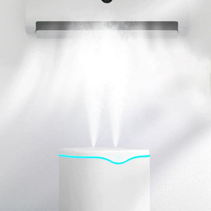 2L USB Double Spray Humidifiers with Colorful Light Cool Mist Ultrasonic Steam Air Humidifier White V1263-JX-7203-1