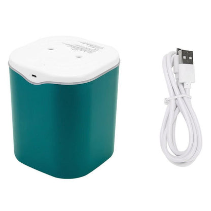 2L USB Double Spray Humidifiers with Colorful Light Cool Mist Ultrasonic Steam Air Humidifier Green V1263-JX-7203-2