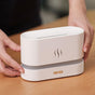 3D Flame Oil Diffuser Air Humidifier Noiseless Mist Aroma Diffuser White V1263-JX-7204-2