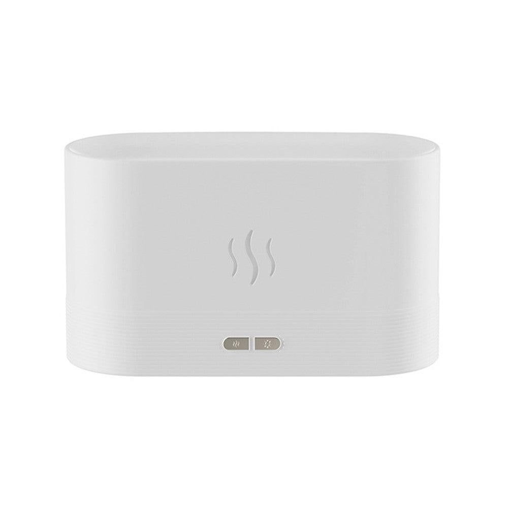 3D Flame Oil Diffuser Air Humidifier Noiseless Mist Aroma Diffuser White V1263-JX-7204-2