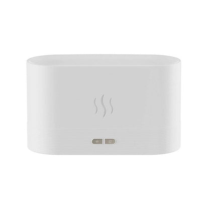 3D Flame Oil Diffuser Air Humidifier Noiseless Mist Aroma Diffuser White V1263-JX-7204-2