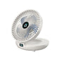 3-Speed Adjustable Air Circulator Fan Foldable Wall Hanging Fan Rechargeable Desktop Cooling Fan White V1263-JX-7205-2