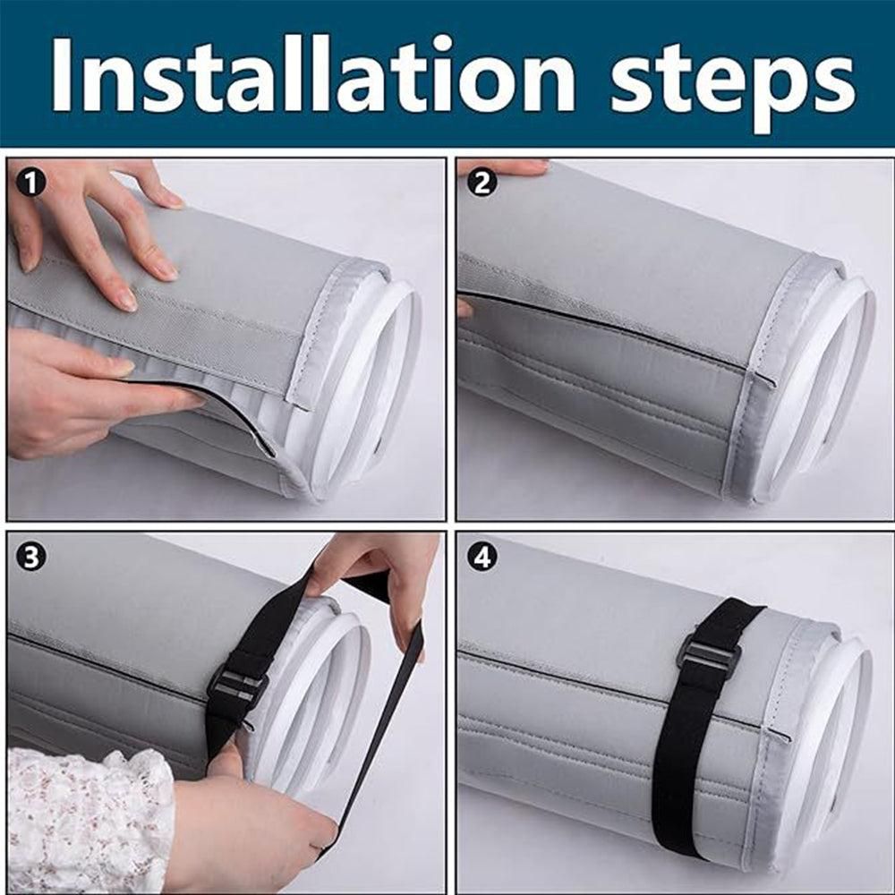 Air Conditioner Hose Cover Insulation Sleeve for AC Exhaust Pipe Light Gray V1263-JX-7207-1