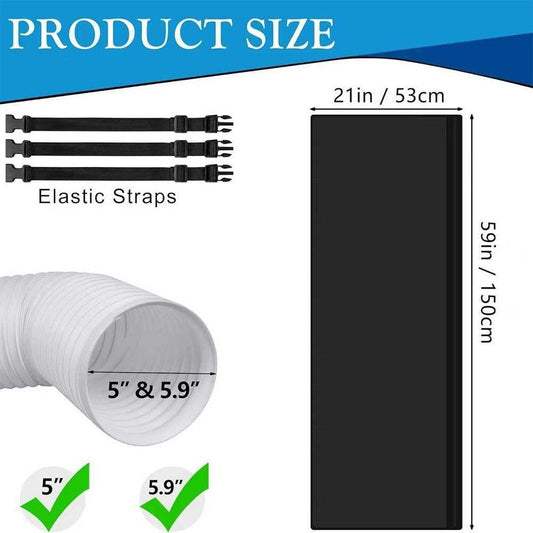Air Conditioner Hose Cover Insulation Sleeve for AC Exhaust Pipe Black V1263-JX-7207-2