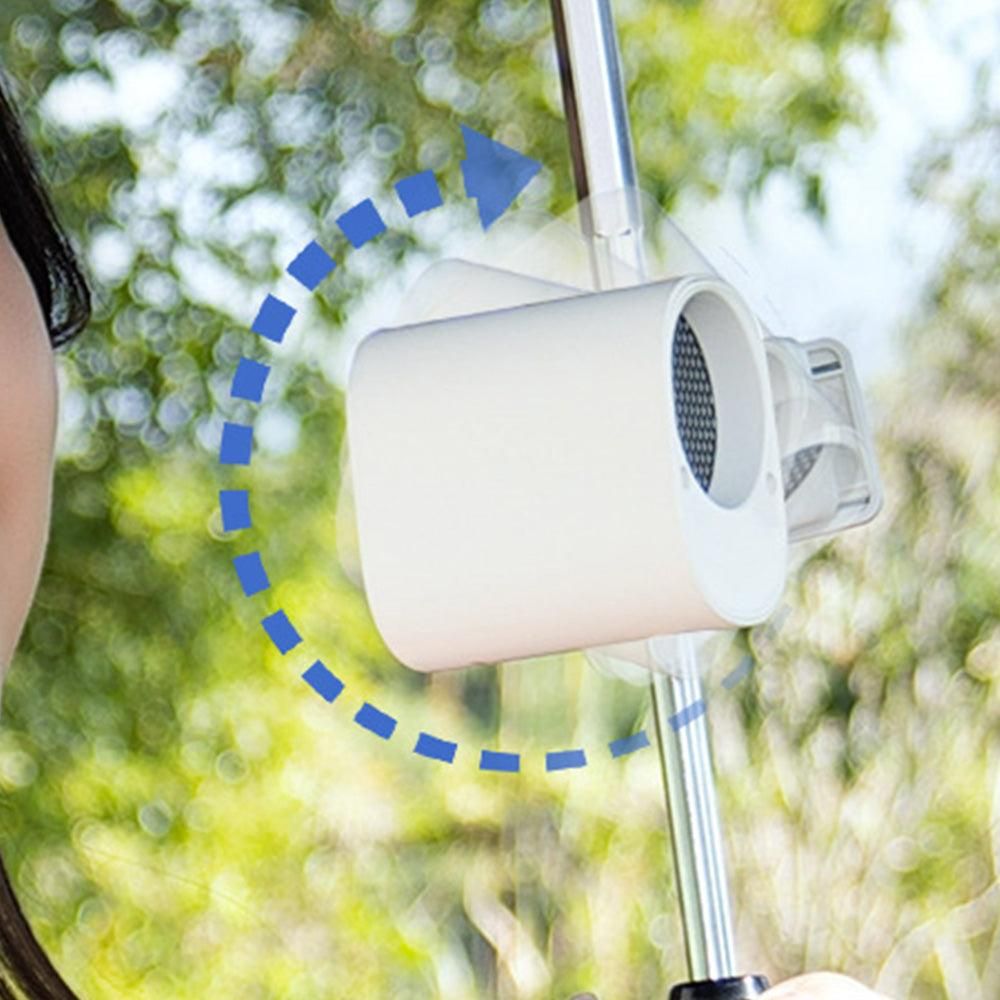 Car Clip-On Fan with LED Display - 100-Speed Adjustable Portable Fan for Camping & Umbrella Use V1263-JX-7209