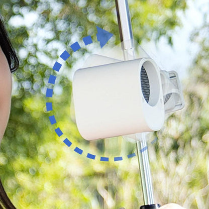 Car Clip-On Fan with LED Display - 100-Speed Adjustable Portable Fan for Camping & Umbrella Use V1263-JX-7209