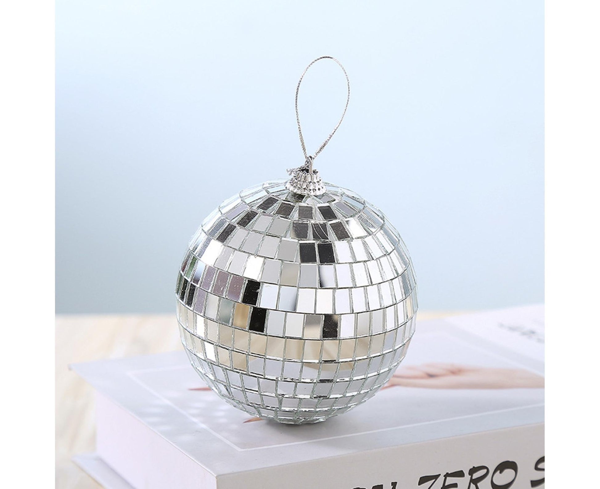 Silver Reflective Balls-Silver 10cm V1263-JX-721