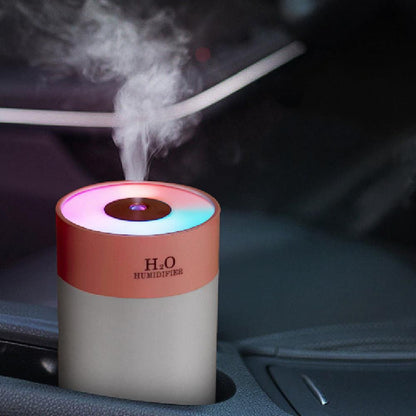 Colorful LED Humidifier with Night Light for Home and Bedroom Use Pink V1263-JX-7210-1