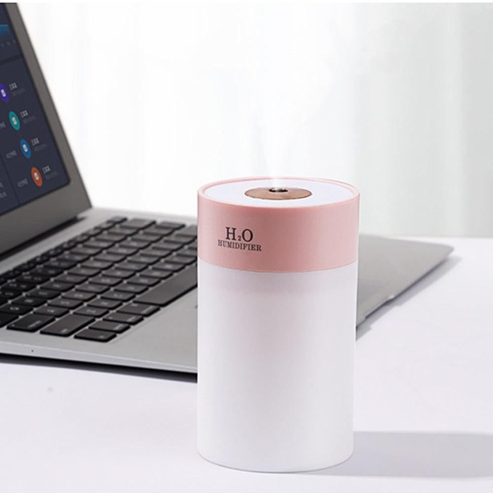 Colorful LED Humidifier with Night Light for Home and Bedroom Use Pink V1263-JX-7210-1