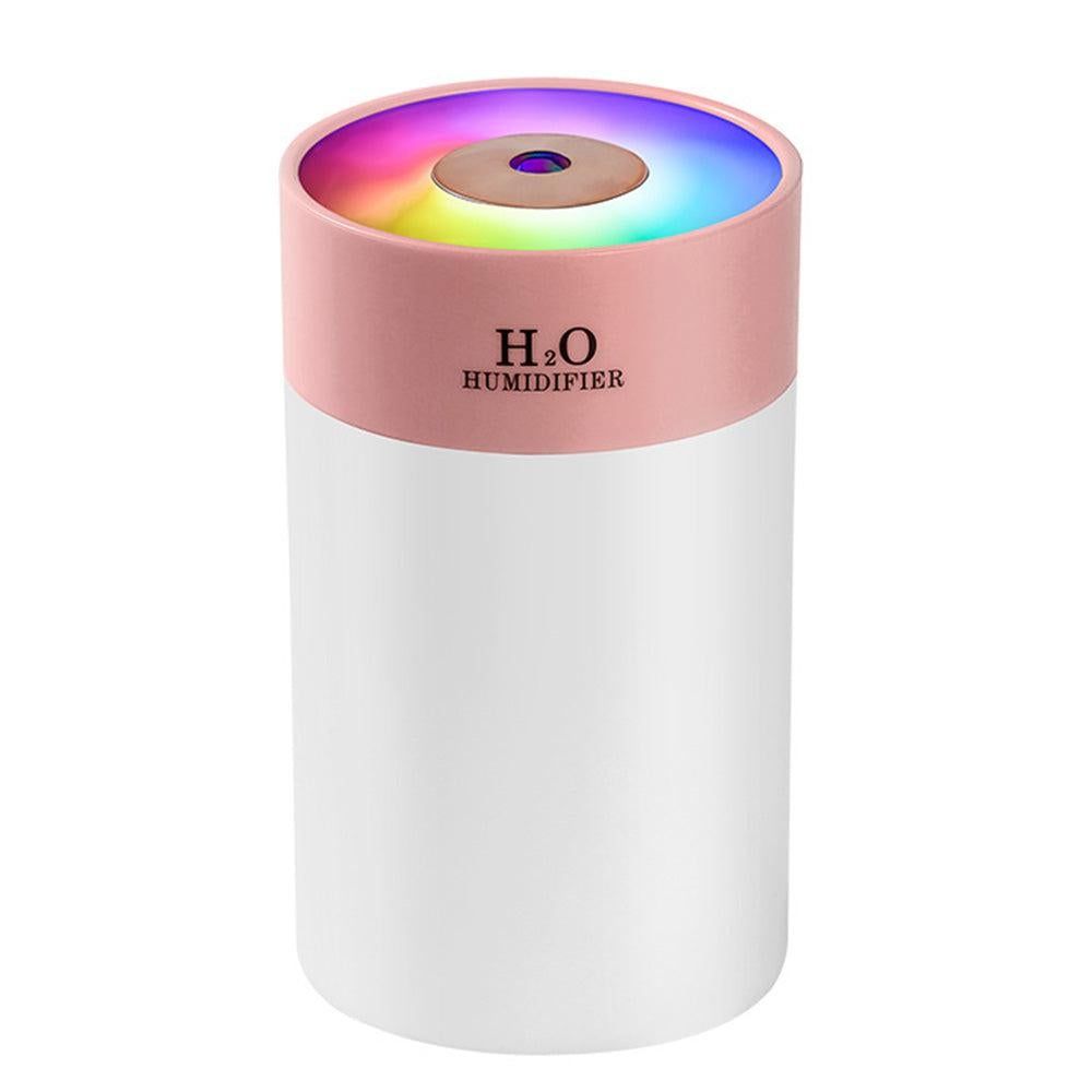 Colorful LED Humidifier with Night Light for Home and Bedroom Use Pink V1263-JX-7210-1