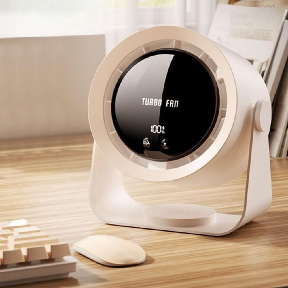 Digital Display Desk Fan Air Circulator Quiet Fan 100 Speeds Adjustable Table Fan for Camping Office Dorm V1263-JX-7211-2