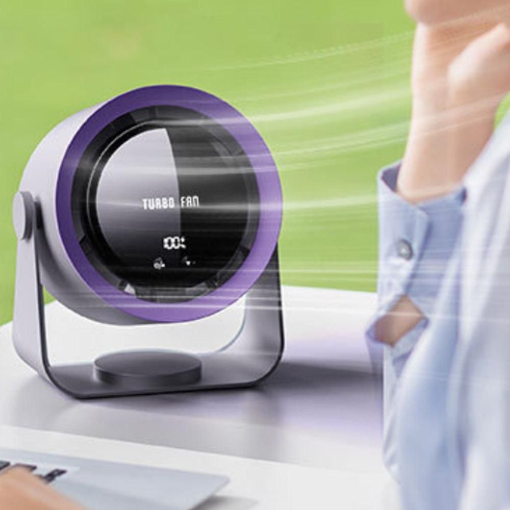 Digital Display Desk Fan Air Circulator Quiet Fan 100 Speeds Adjustable Table Fan for Camping Office Dorm Grey V1263-JX-7211-3