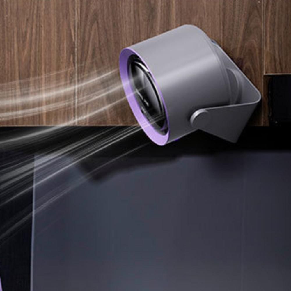 Digital Display Desk Fan Air Circulator Quiet Fan 100 Speeds Adjustable Table Fan for Camping Office Dorm Grey V1263-JX-7211-3