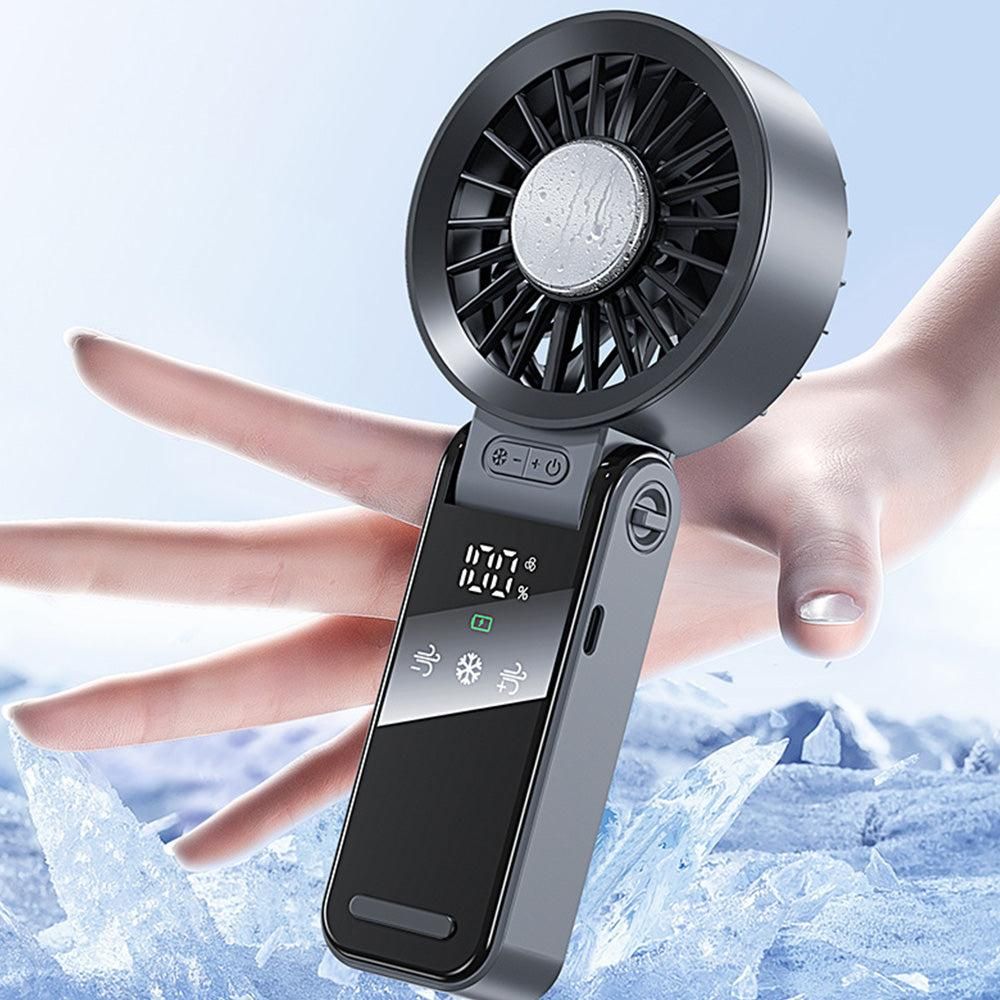 Handheld Foldable High-Speed Fan - Portable for Travel Outdoor Home and Office Dark Gray V1263-JX-7212-1