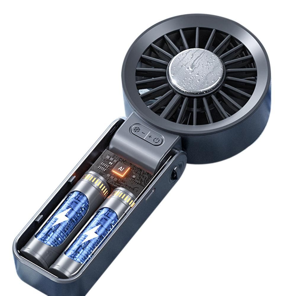 Handheld Foldable High-Speed Fan - Portable for Travel Outdoor Home and Office Dark Gray V1263-JX-7212-1
