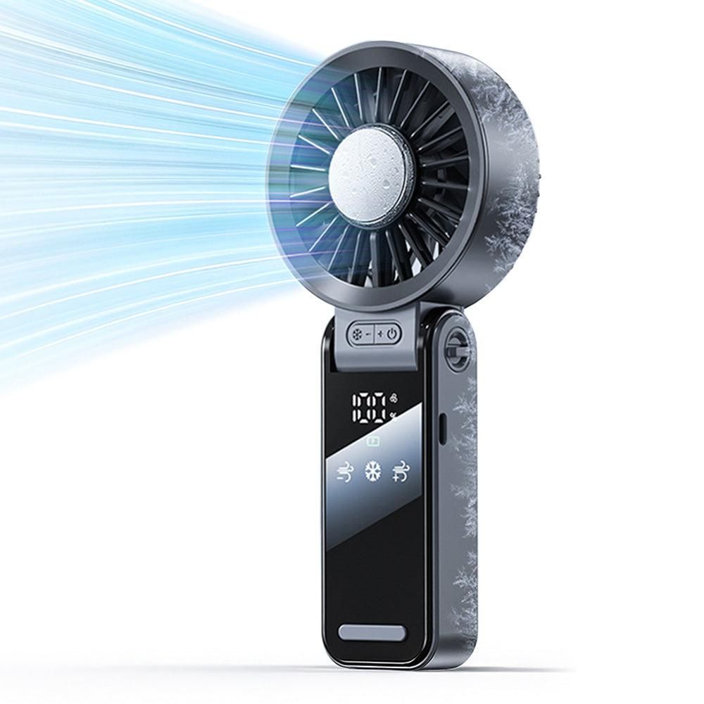 Handheld Foldable High-Speed Fan - Portable for Travel Outdoor Home and Office Dark Gray V1263-JX-7212-1